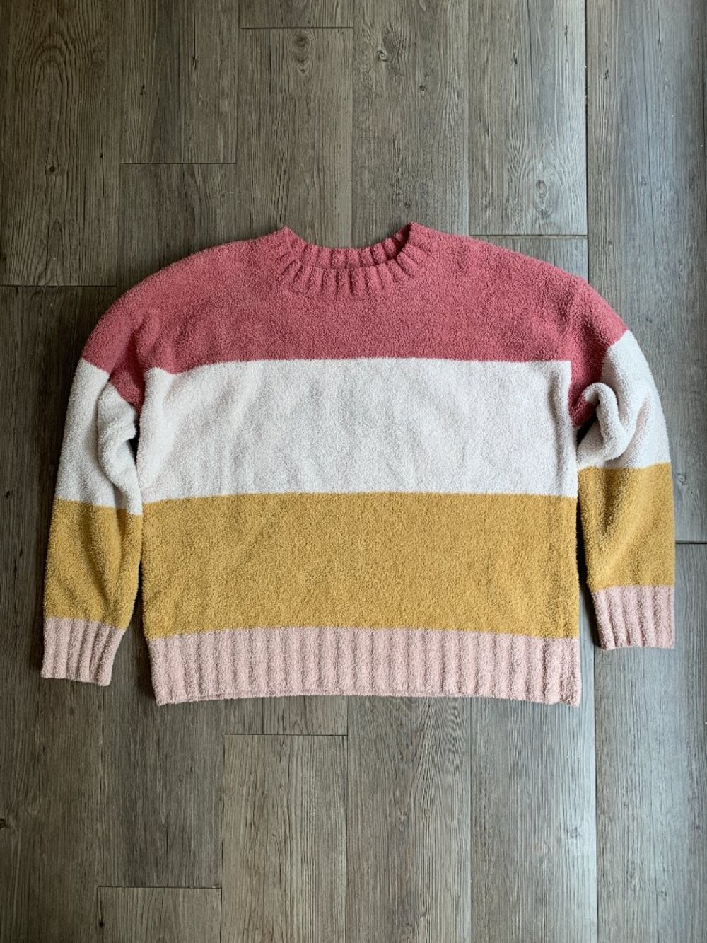 Sunset Colorblock Chenille Sweater Size M - Picture 2 of 6